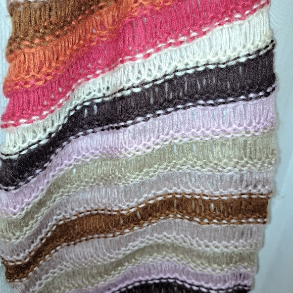 EUC We The Free Cha Cha Crochet Sweater Waffle Knit Oversized Size S Crochet - Picture 8 of 13